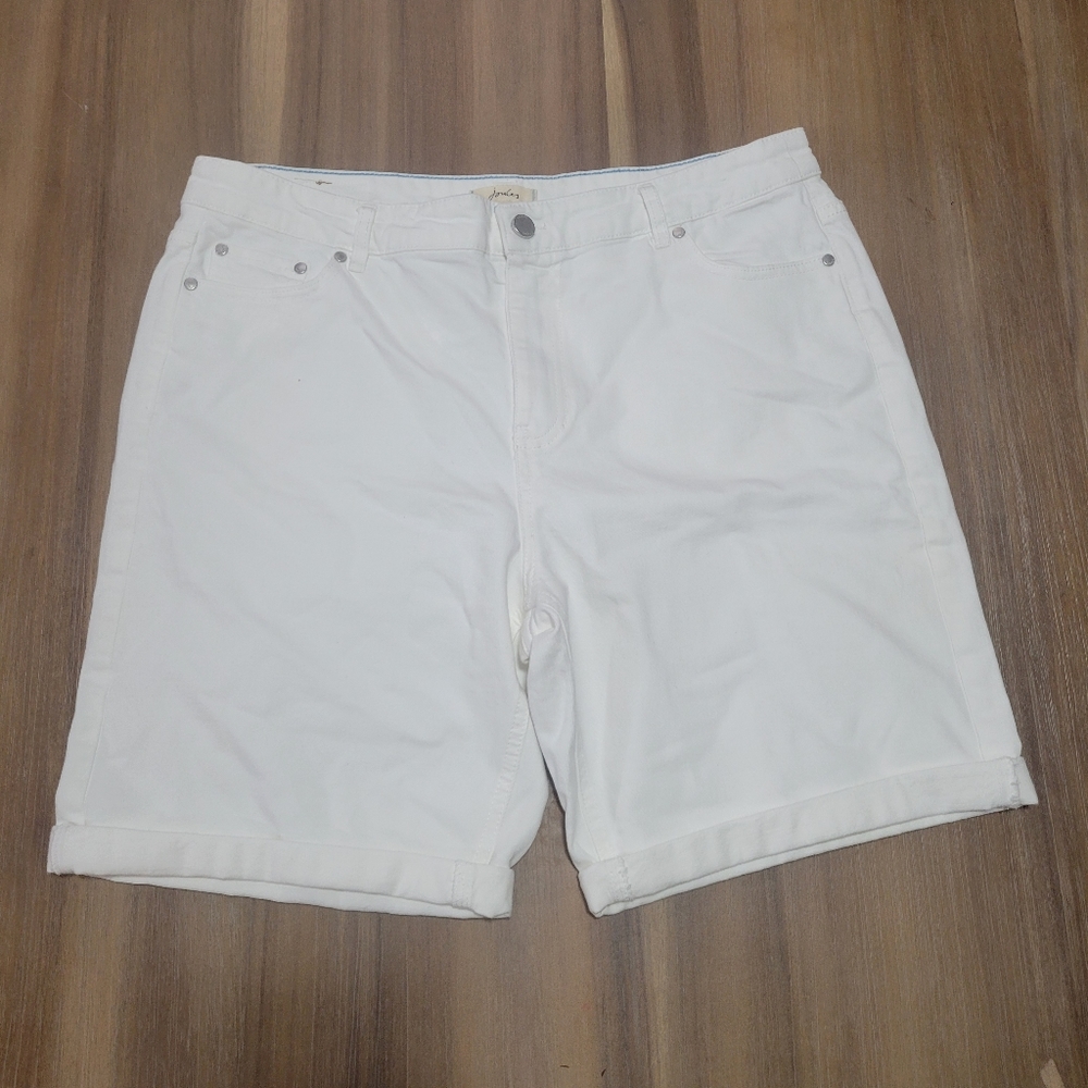 Joules white Demin shorts Wonen Size 12